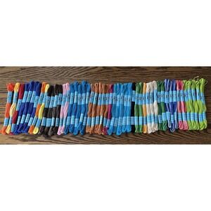 Prism Craft Thread Embroidery 100% Cotton Lot‎ Of 49 Skeins Multicolor 10 Yds